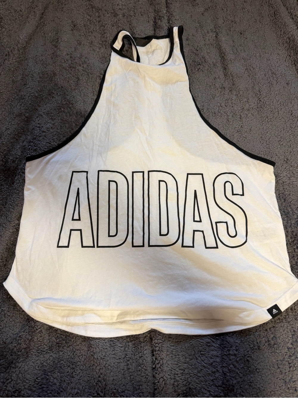 Adidas White Racerback Tank